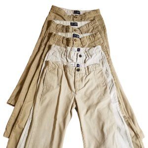 Boys Khaki Pants Size 7 Husky - 5 Pair